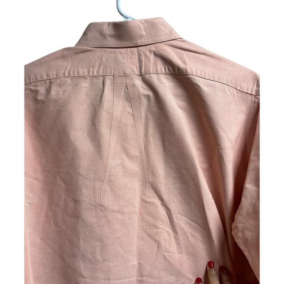 Ralph Lauren Classic Fit Men's Medium Cotton Orange Button Up - Picture 7 of 8